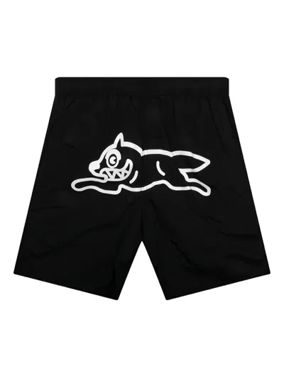 Icecream Dog-print Shorts In Black