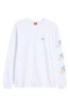 Icecream Dollar Pop Long Sleeve Graphic T-shirt In White