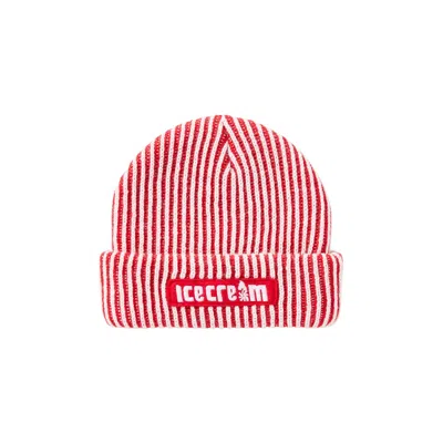 Pre-owned Icecream Double Dip Knit Cap 'goji Berry' | Red | Men's Size Onesize