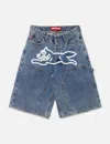 Icecream Double Scoop Jean Shorts In Blue