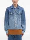 Icecream Dripping-logo Denim Jacket In Blue