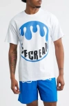 Icecream Drippy Graphic T-shirt In White
