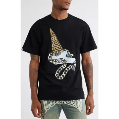 Icecream Drop Graphic T-shirt In Black