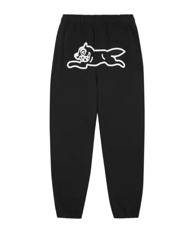 Icecream Elastic Waist Sports Pants In Black