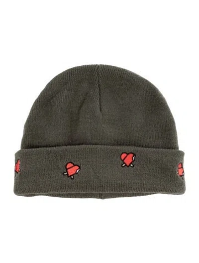 Pre-owned Icecream Embroidered Beanie In Green