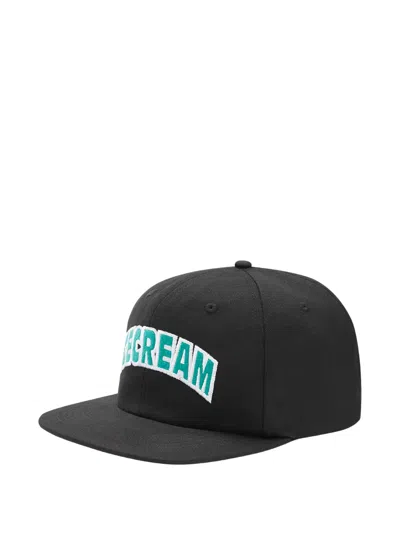 Icecream Embroidered-logo Cap Hat In Black