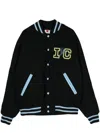 Icecream Embroidered-logo Varsity Jacket In Black