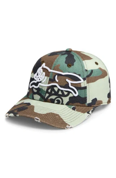 Icecream Ender Camo Cotton Twill Adjustable Baseball Cap In Multi