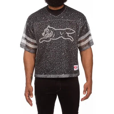 Icecream Eskimo Oversize Short Sleeve Mesh V-neck Jersey In Black