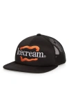 Icecream Essential Snapback Baseball Cap In Black