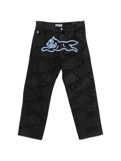 Icecream Every Flavour Double Scoop Graphic Jeans In Black