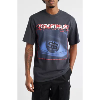 Icecream Eyescream Cotton Graphic T-shirt In Blue
