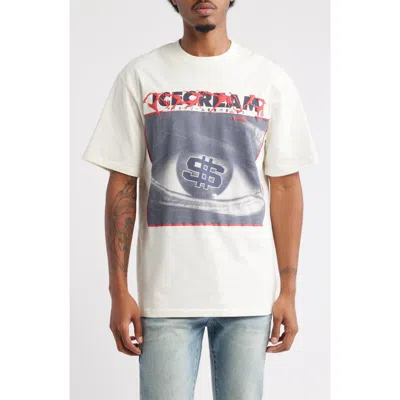 Icecream Eyescream Cotton Graphic T-shirt In White