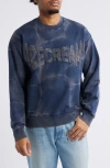 Icecream Fast Oversize Crewneck Sweatshirt In Navy Blazer
