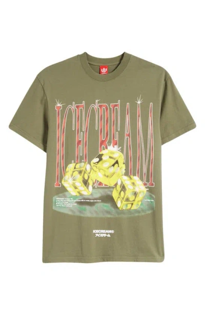Icecream Fear Of A Rich Planet Graphic T-shirt In Four Leaf Clover
