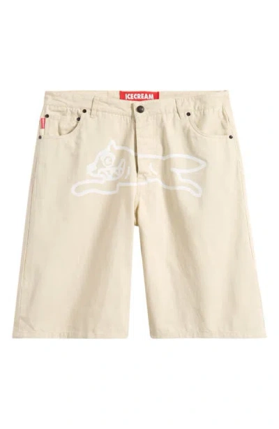 Icecream Fenton 5-pocket Cotton Twill Shorts In Neutral