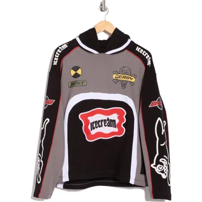 Icecream First Place Colorblock Pullover Hoodie In Castle Rock