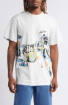 Icecream Fish Scale Print T-shirt In Light Heather Gray