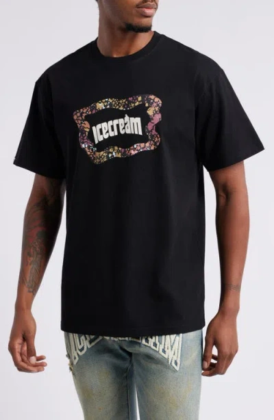 Icecream Flag Graphic T-shirt In Black