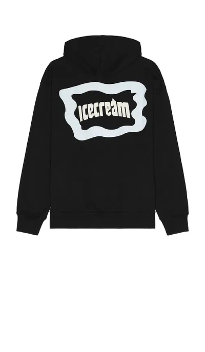 Icecream Flag Hoodie In Black
