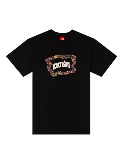 Icecream Flag T-shirt In Black