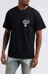 Icecream Fountain Cotton Graphic T-shirt In Black