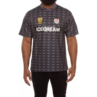Icecream Frappe Short Sleeve Mesh V-neck Jersey In Gray