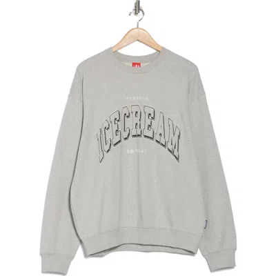 Icecream Frigid Cotton Graphic Sweatshirt In Heather Grey