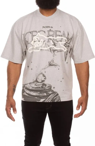 Icecream Fudge Graphic T-shirt In Gray