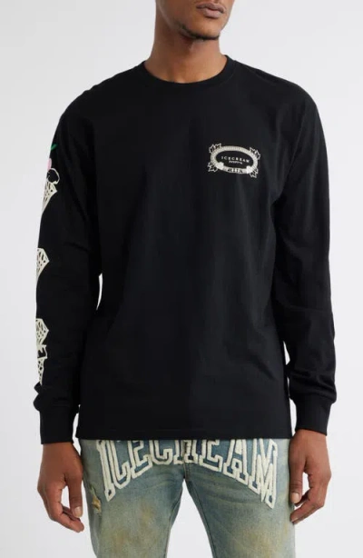 Icecream Gfh/gfw Logo Long Sleeve Graphic T-shirt In Black