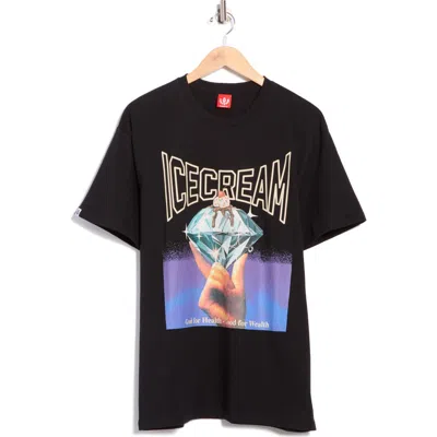 Icecream Good For Health Graphic T-shirt In Black