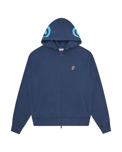 Icecream Kids' Gradient Smiley Zip Through Hood In Blue
