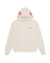 Icecream Gradient Smiley Zip Through Hood In Neutral