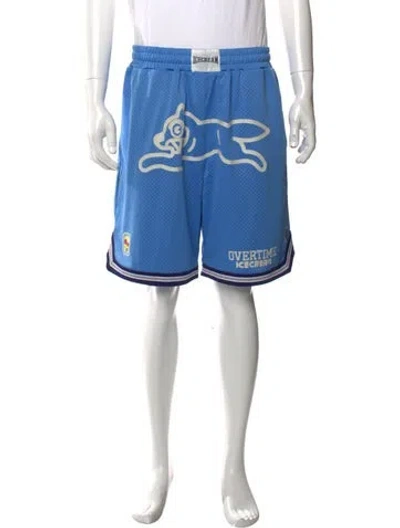 Pre-owned Icecream Graphic Print Athletic Shorts In Blue