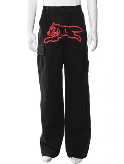 Pre-owned Icecream Graphic Print Cargo Pants In Black