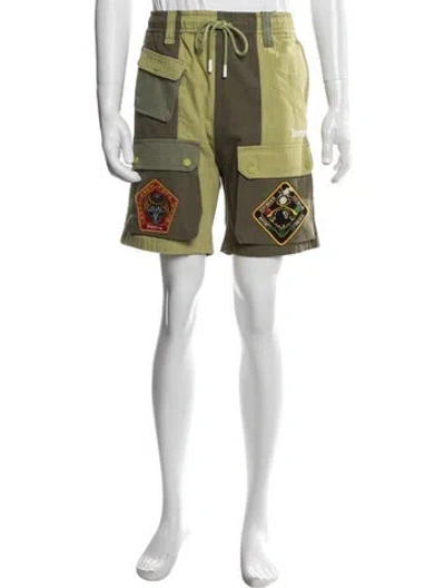 Pre-owned Icecream Graphic Print Cargo Shorts In Green