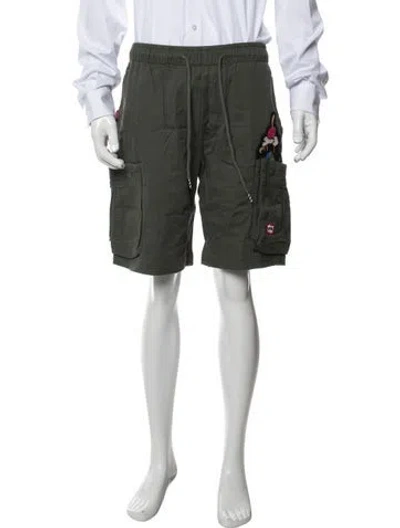 Pre-owned Icecream Graphic Print Cargo Shorts In Green