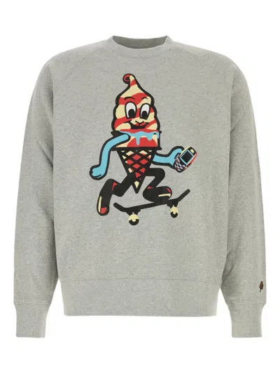 Icecream Graphic-print Cotton Jumper In Gray
