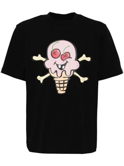 Icecream Graphic-print Cotton T-shirt In Black
