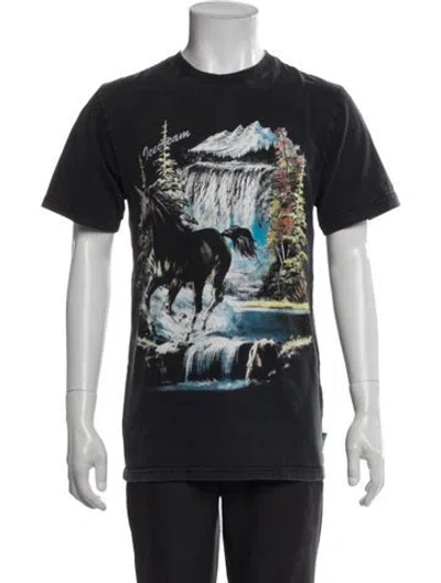 Pre-owned Icecream Graphic Print Crew Neck T-shirt In Black