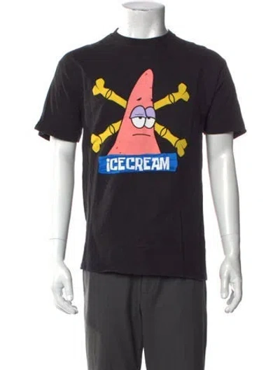 Pre-owned Icecream Graphic Print Crew Neck T-shirt In Black