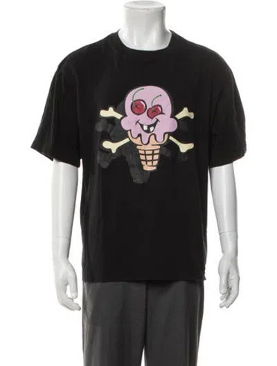 Pre-owned Icecream Graphic Print Crew Neck T-shirt In Black