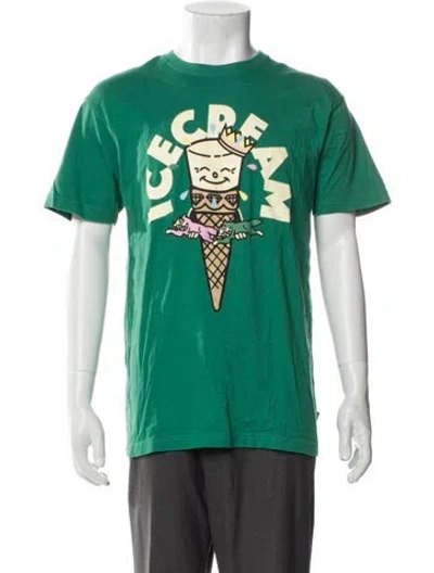 Pre-owned Icecream Graphic Print Crew Neck T-shirt In Green