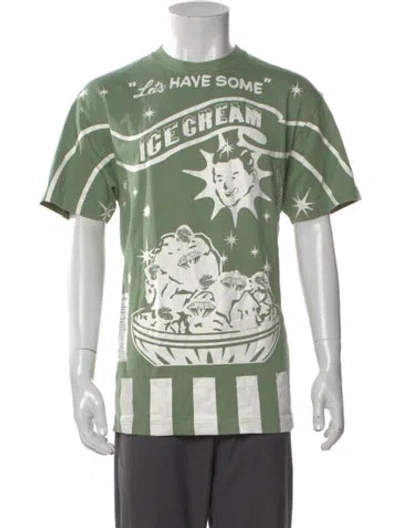 Pre-owned Icecream Graphic Print Crew Neck T-shirt In Green