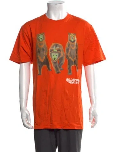 Pre-owned Icecream Graphic Print Crew Neck T-shirt In Orange