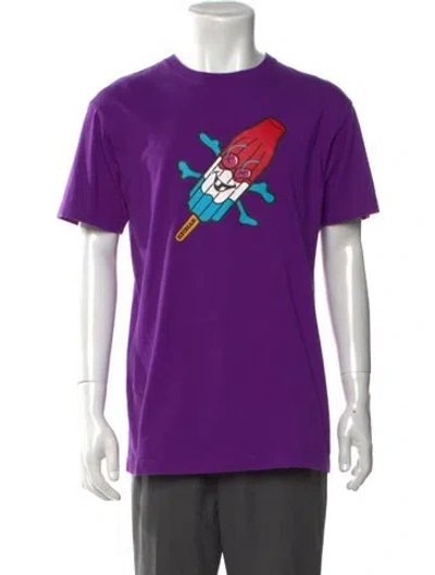 Pre-owned Icecream Graphic Print Crew Neck T-shirt In Purple