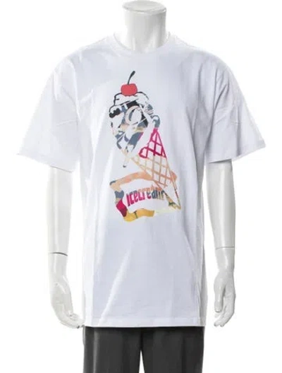 Pre-owned Icecream Graphic Print Crew Neck T-shirt In White