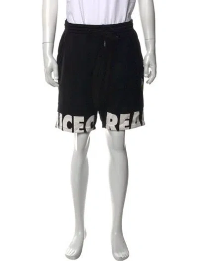 Pre-owned Icecream Graphic Print Jogger Shorts In Black