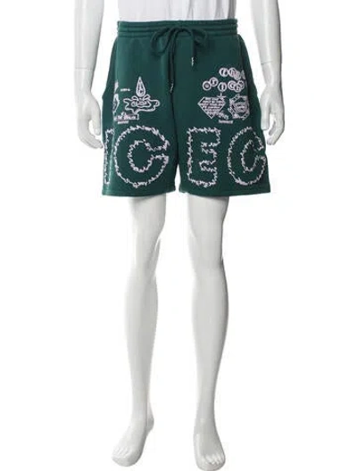 Pre-owned Icecream Graphic Print Jogger Shorts In Green