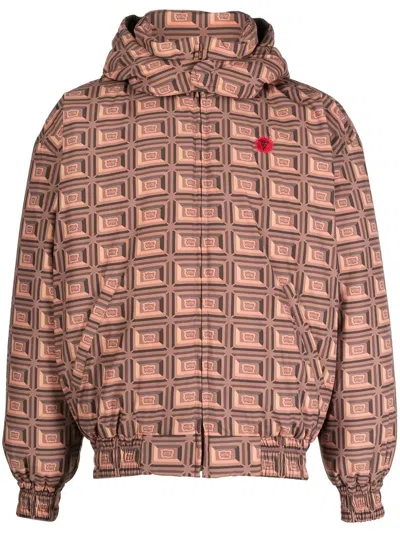 Icecream Graphic-print Padded Jacket In Braun